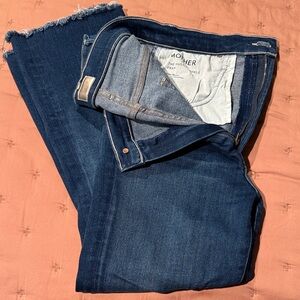 MOTHER High Rise Dark Blue Jeans